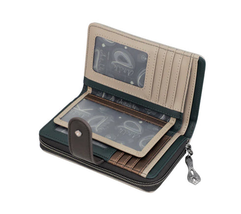 Portofel casual, dama, ANEKKE 41719-909, maro, piele ecologica